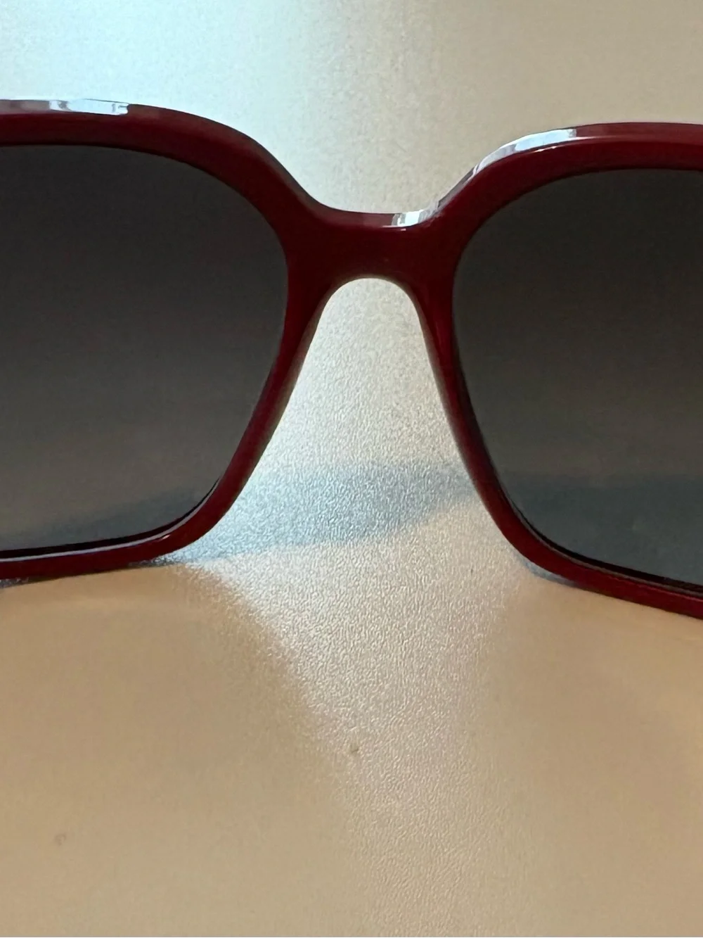 Prada Women's Red Oversized Sunglasses